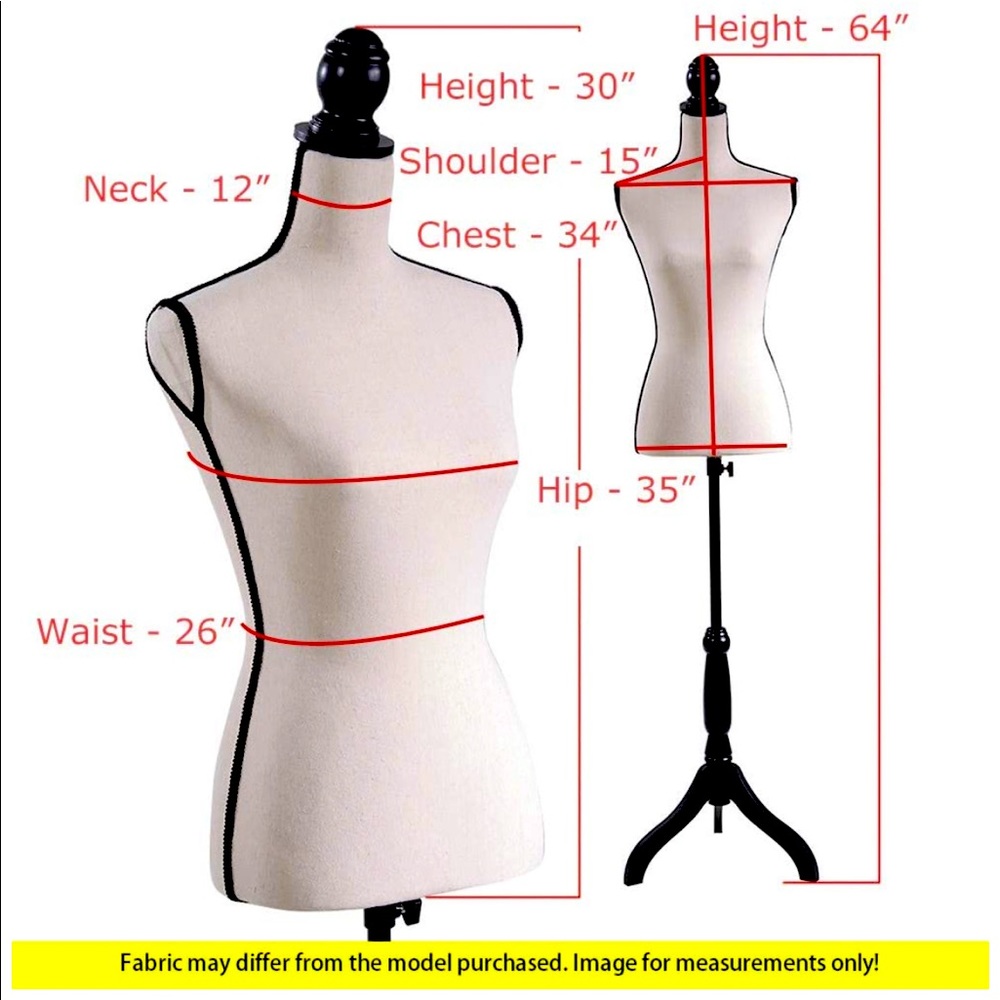 Measurements for mannequin being used in my closet